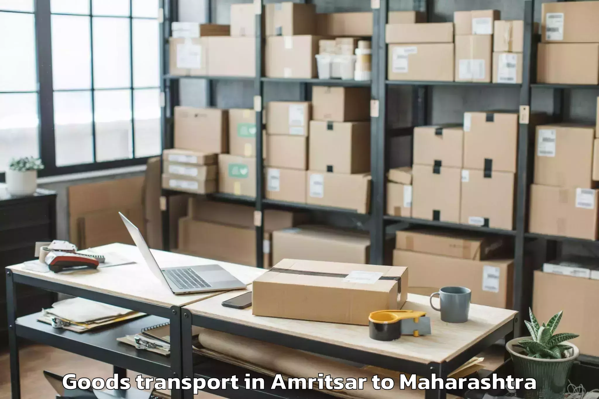 Easy Amritsar to Pombhurna Goods Transport Booking